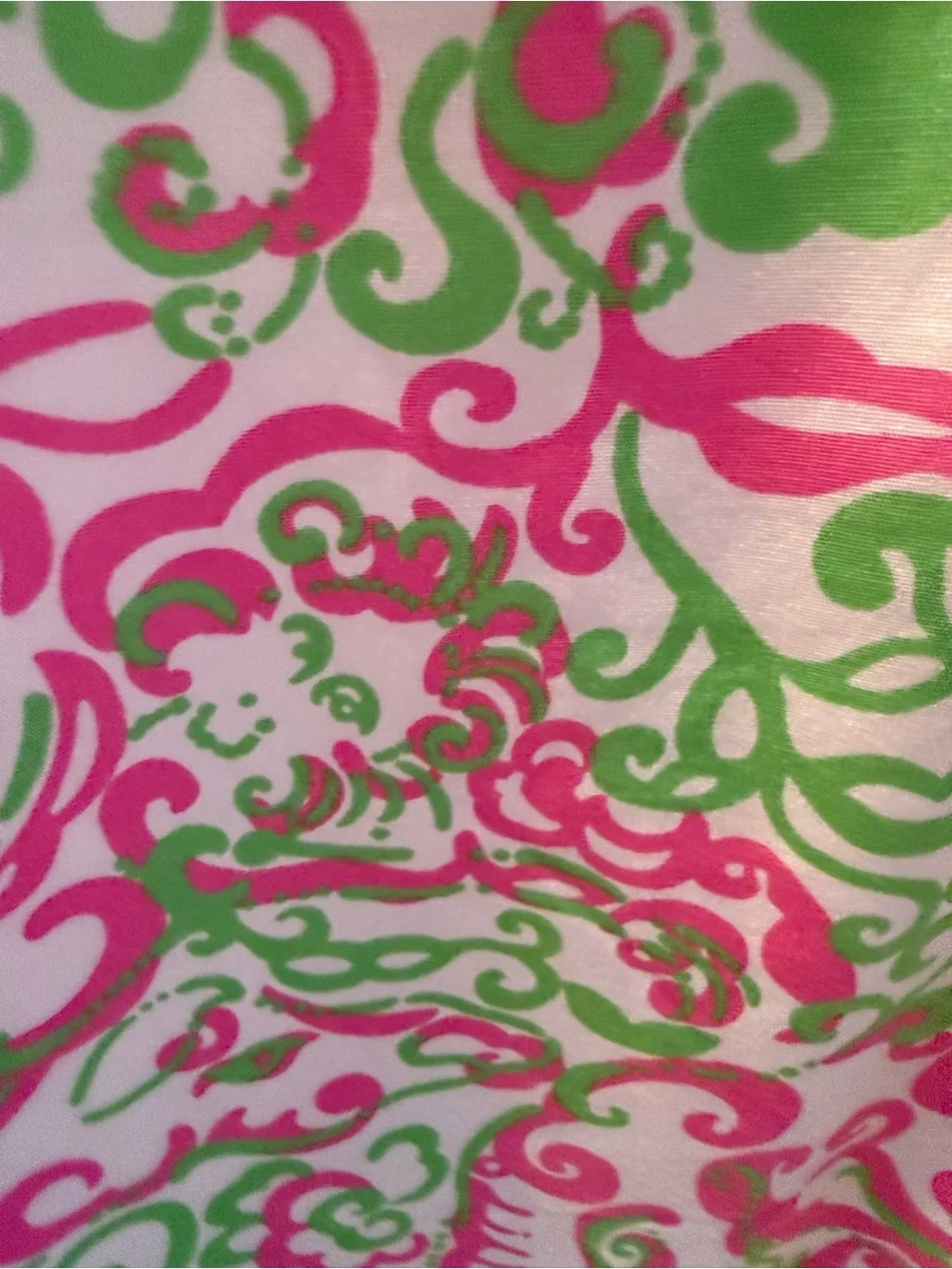 Fun Strapless Pink & Green Printed Sundress - Picture 3 of 5